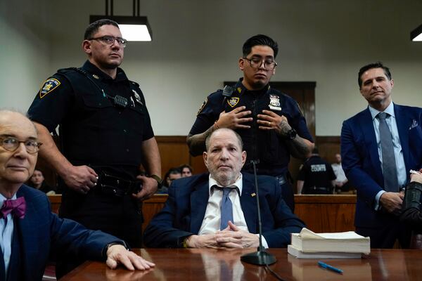 Former film producer Harvey Weinstein attends a hearing ahead of his retrial at State Supreme Court in New York, Wednesday, Jan. 29, 2025. (Timothy A. Clary/Pool Photo via AP)