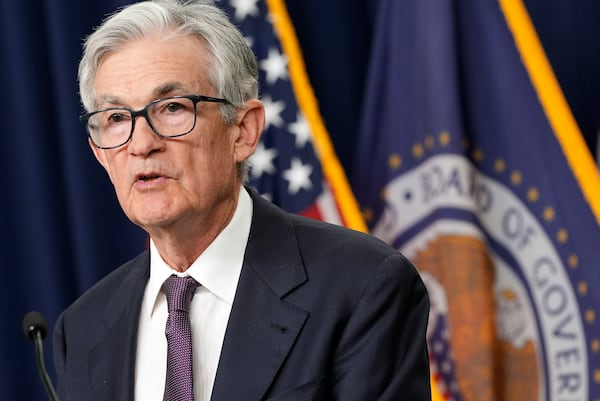 Federal Reserve Board Chairman Jerome Powell speaks during a news conference at the Federal Reserve, Wednesday, Dec. 18, 2024, in Washington. (AP Photo/Jacquelyn Martin)