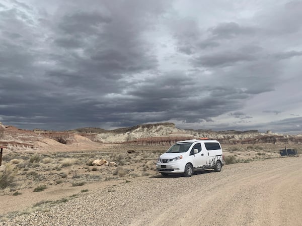 Bureau of Land Management land use for recreation in southern Utah near Kanab Needles Overlook run by the BLM near Canyonlands National Park south of Moab, Utah, March 29, 2024. (Donn Friedman/The Albuquerque Journal via AP)