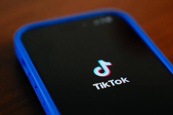 The TikTok app logo is shown on an iPhone on Friday, Jan. 17, 2025, in Houston. (AP Photo/Ashley Landis)