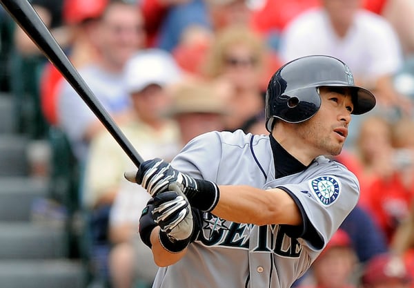 FILE - Seattle Mariners' Ichiro Suzuki, of Japan, hits a solo home run during the sixth inning of a baseball game against the Los Angeles Angels, Sunday, May 31, 2009, in Anaheim, Calif. (AP Photo/Mark J. Terrill, File)