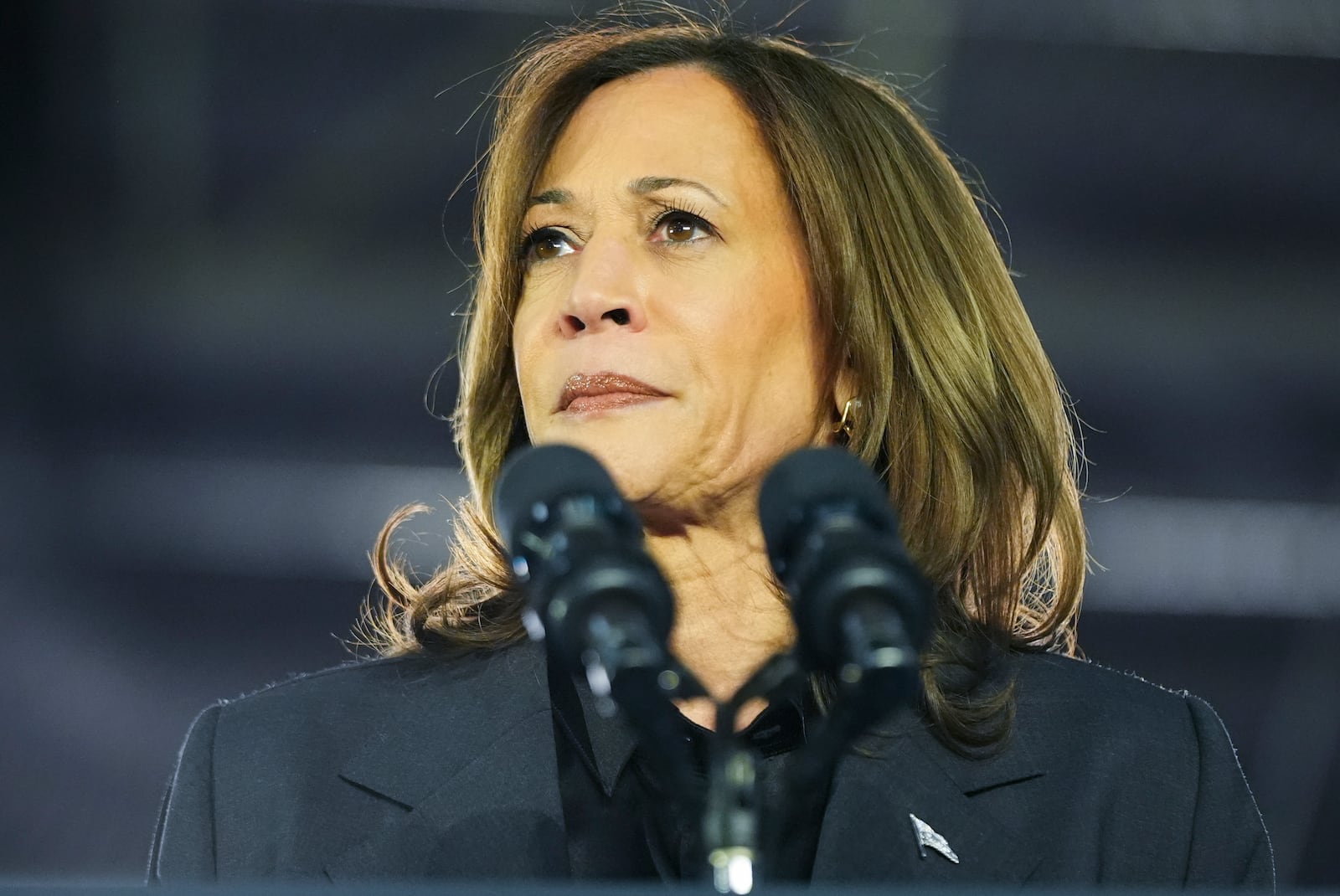 Democratic presidential nominee Vice President Kamala Harris speaks at a campaign rally at Little Chute High School, Friday, Nov. 1, 2024, in Little Chute, Wis. (AP Photo/Alex Brandon)