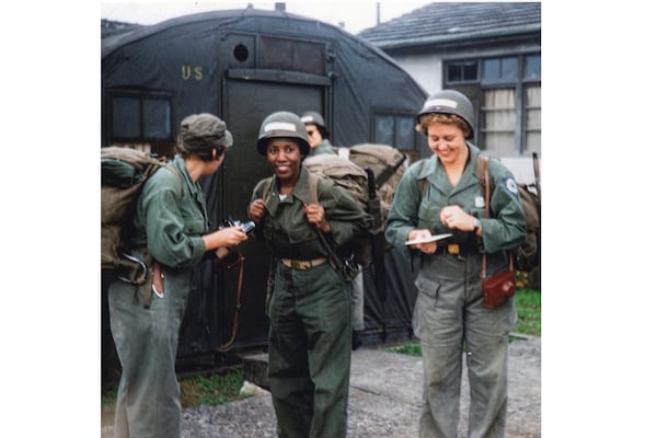 This 1940's family handout photograph shows retired U.S. Army Nurse Corps Major Nancy Leftenant-Colon, at center. Leftenant-Colon, who was the first Black woman to join the U.S. Army Nurse Corps after the military was desegregated in the 1940s, died at the age of 104 on Jan. 8, 2025. (Leftenant-Colon family photo via AP)