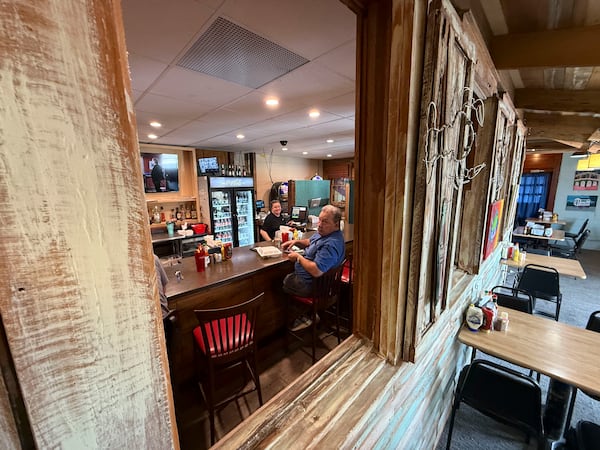 The dining area of Central Poboys in Jefferson Parish, La., a suburb of New Orleans, Friday, Jan. 24, 2025. (AP Photo/Gerald Herbert)