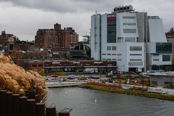 The Gansevoort Market and the Whitney Museum of American Art are seen from Little Island park, Friday, Nov. 22, 2024, in New York. (AP Photo/Julia Demaree Nikhinson)