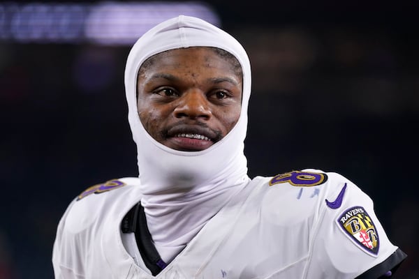 Baltimore Ravens quarterback Lamar Jackson walks off the field after an NFL football game against the Houston Texans, Wednesday, Dec. 25, 2024, in Houston. (AP Photo/Eric Christian Smith)