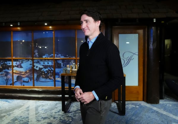 Canadian Prime Minister Justin Trudeau is seen during a cabinet retreat at Chateau Montebello, Quebec, Monday, Jan. 20, 2025. (Sean Kilpatrick/The Canadian Press via AP)