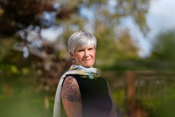 Marie Dageville poses for a portrait in San Carlos, Calif., Thursday, Nov. 14, 2024. (AP Photo/Jeff Chiu)