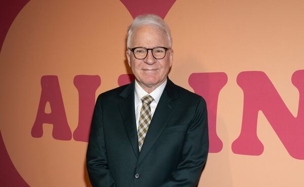 Steve Martin attends a gala performance of "All In: Comedy About Love by Simon Rich" at the Hudson Theatre on Monday, Dec. 16, 2024, in New York. (Photo by CJ Rivera/Invision/AP)