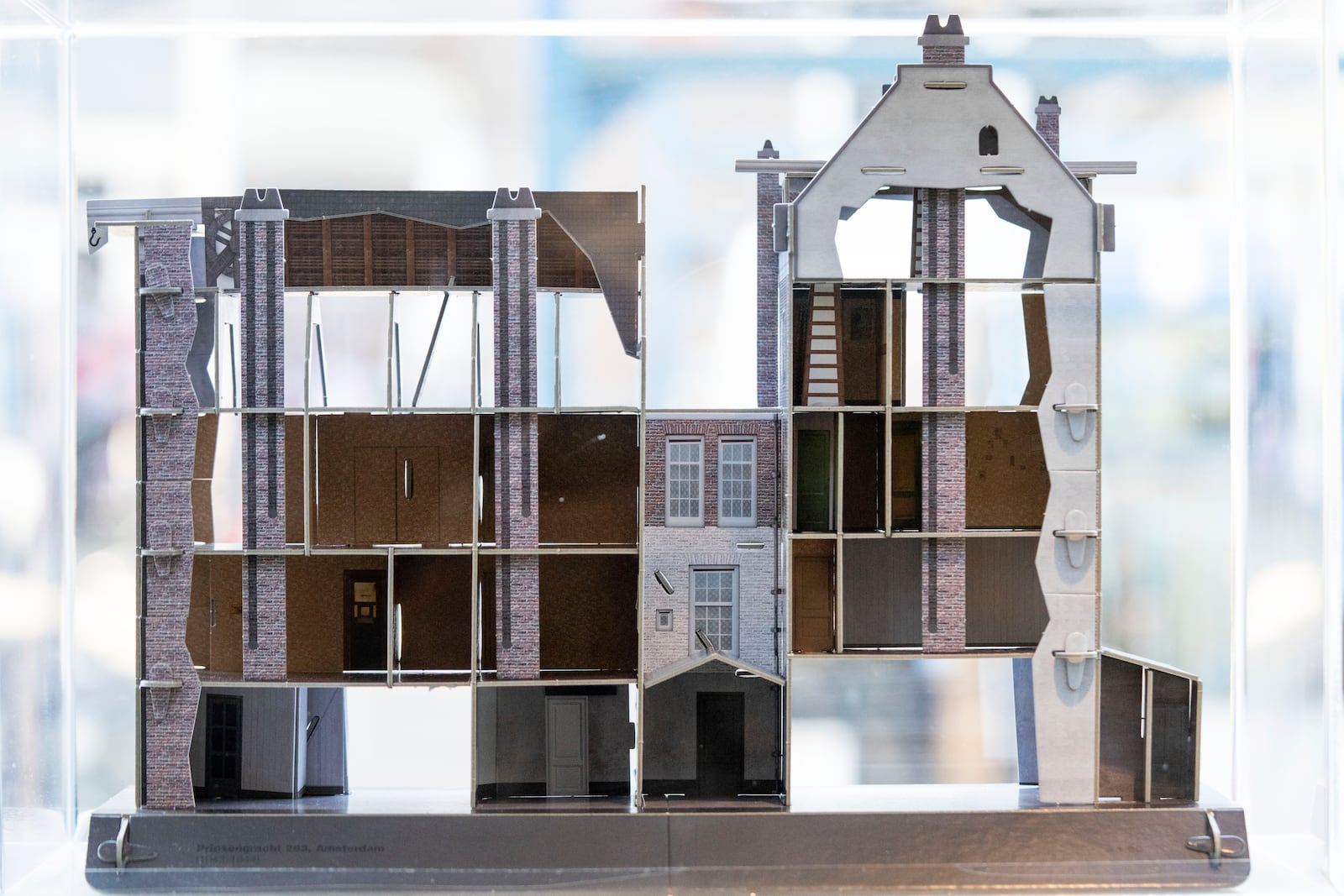 A maquette of the secret annex is displayed at the Anne Frank House in Amsterdam, Netherlands, Friday, Oct. 4, 2024. (AP Photo/Peter Dejong)