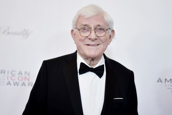 FILE - Phil Donahue attends the 2019 American Icon Awards at the Beverly Wilshire Hotel on May 19, 2019, in Beverly Hills, Calif. (Photo by Richard Shotwell/Invision/AP, File)