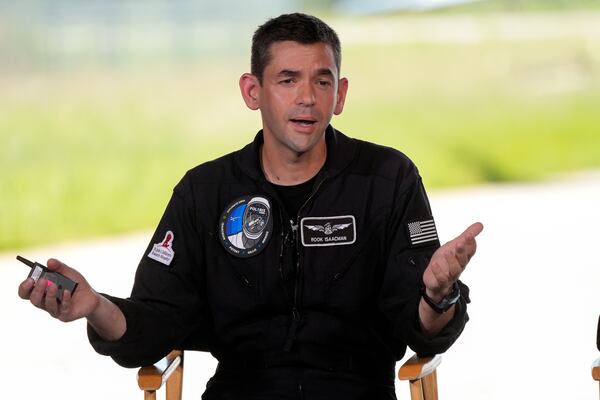 FILE - Commander Jared Isaacman speaks at a news conference after arriving at the Kennedy Space Center for an upcoming private human spaceflight mission in Cape Canaveral, Fla., Aug. 19, 2024. (AP Photo/John Raoux, File)