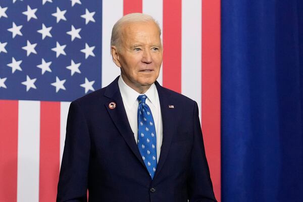 President Joe Biden arrives to speak at the Department of Labor in Washington, Monday, Dec. 16, 2024. (AP Photo/Ben Curtis)