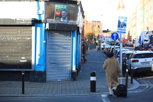 An election poster from Gerry “the Monk” Hutch is seen in central Dublin, Ireland, Tuesday, Nov. 26, 2024, ahead of Ireland's election on Friday. (AP Photo/Peter Morrison)