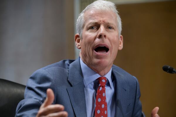 Chris Wright, President-elect Donald Trump's nominee to be Secretary of Energy, testifies during a Senate Committee on Energy and Natural Resources hearing for his pending confirmation, on Capitol Hill, Wednesday, Jan. 15, 2025, in Washington. (AP Photo/Rod Lamkey, Jr.)