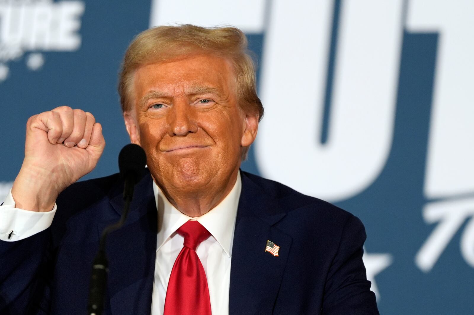 Republican presidential nominee former President Donald Trump speaks during a roundtable at the Drexelbrook Catering & Event Center, Tuesday, Oct. 29, 2024, in Drexel Hill, Pa. (AP Photo/Julia Demaree Nikhinson)