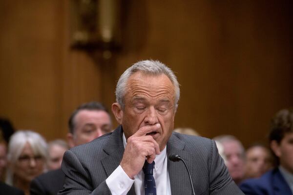 Robert F. Kennedy, Jr., President Trump's nominee to serve as Secretary of Health and Human Services testifies during a Senate Committee on Health, Education, Labor and Pensions hearing for his pending confirmation on Capitol Hill, Thursday, Jan. 30, 2025, in Washington. (AP Photo/Rod Lamkey, Jr.)