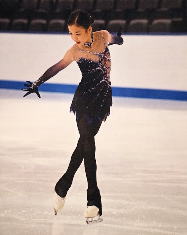 This recent handout photograph provided by The Skating Club of Boston shows club skater Jinna Han, who along with five other members of club's community, including athletes, coaches and family, were killed in an airplane collision with a helicopter on Jan. 29, 2025 in Washington. (The Skating Club of Boston via AP)