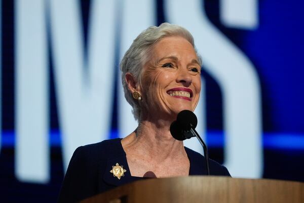 FILE - Cecile Richards, former President of Planned Parenthood and daughter of the late Texas Gov. Ann Richards, speaks during the Democratic National Convention in Chicago, Aug. 21, 2024. (AP Photo/Erin Hooley, File)