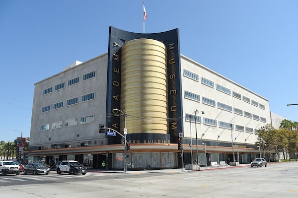 FILE - The exterior of the Academy Museum of Motion Pictures appears on Tuesday, Sept. 21, 2021, in Los Angeles. (Photo by Richard Shotwell/Invision/AP, File)