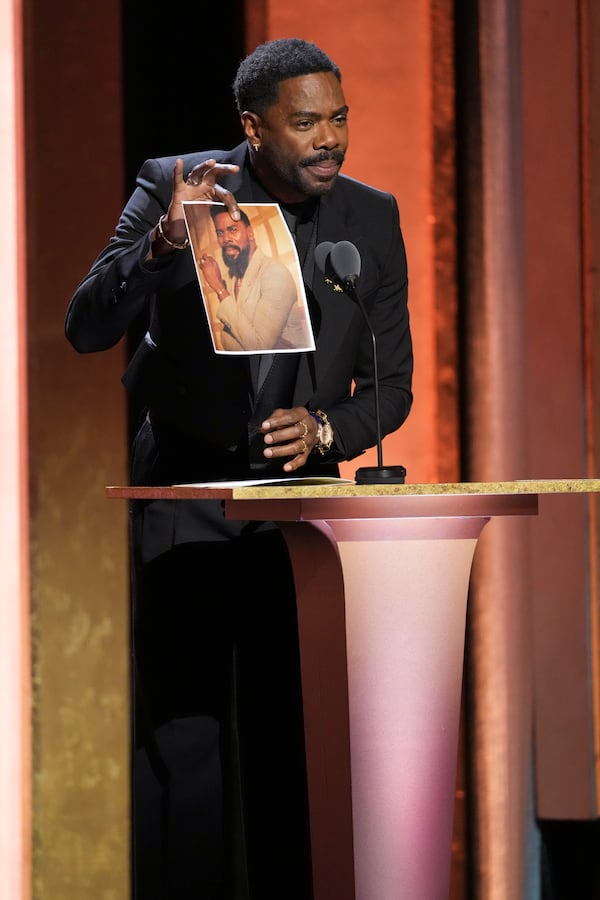 Colman Domingo speaks during the 15th Governors Awards on Sunday, Nov. 17, 2024, at The Ray Dolby Ballroom in Los Angeles. (AP Photo/Chris Pizzello)