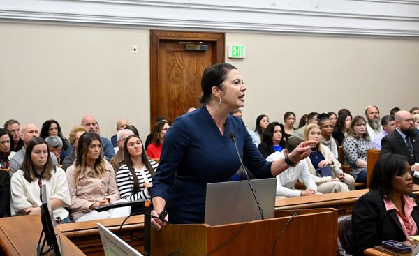 Prosecutor Sheila Ross presents her closing arguments before Superior Court Judge H. Patrick Haggard during the trial of Jose Ibarra at Athens-Clarke County Superior Court, Wednesday, Nov. 20, 2024, in Athens, Ga. (Hyosub Shin/Atlanta Journal-Constitution via AP, Pool)