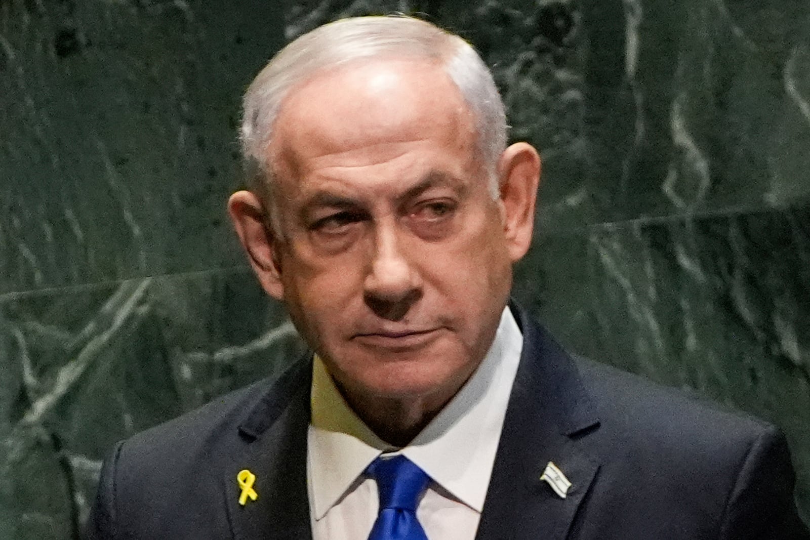 FILE - Prime Minister of Israel Benjamin Netanyahu addresses the 79th session of the United Nations General Assembly, Friday, Sept. 27, 2024. (AP Photo/Pamela Smith, File)