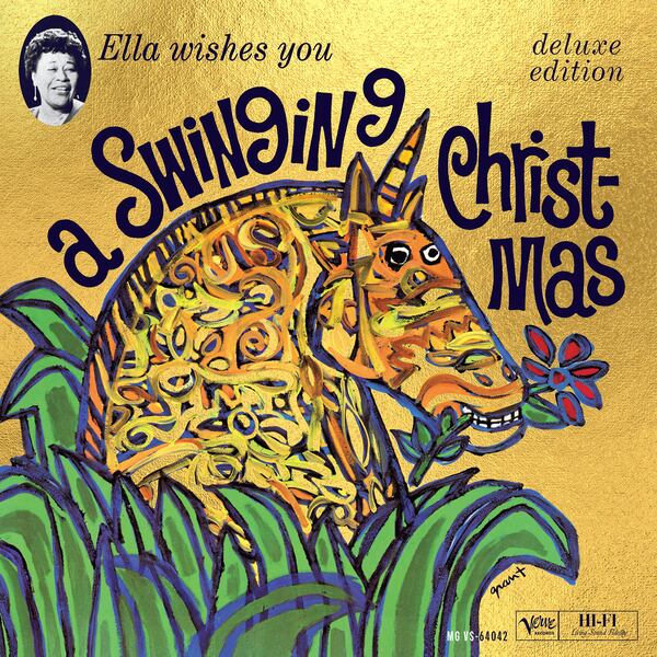 This album cover image released by Verve Records shows “Ella & Louis Wish You A Swinging Christmas” by Ella Fitzgerald. (Verve via AP)