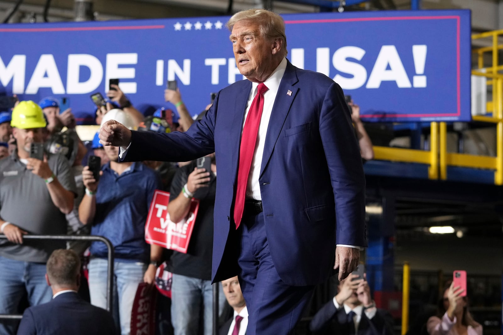 FILE - Republican presidential nominee former President Donald Trump attends a campaign event, Sept. 27, 2024 in Walker, Mich. (AP Photo/Carlos Osorio, File)