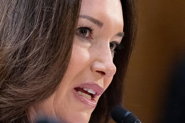 Brooke Rollins attends a Senate Agriculture, Nutrition, and Forestry Committee hearing on her nomination for Secretary of Agriculture, Thursday, Jan. 23, 2025, in Washington. (AP Photo/Jacquelyn Martin)