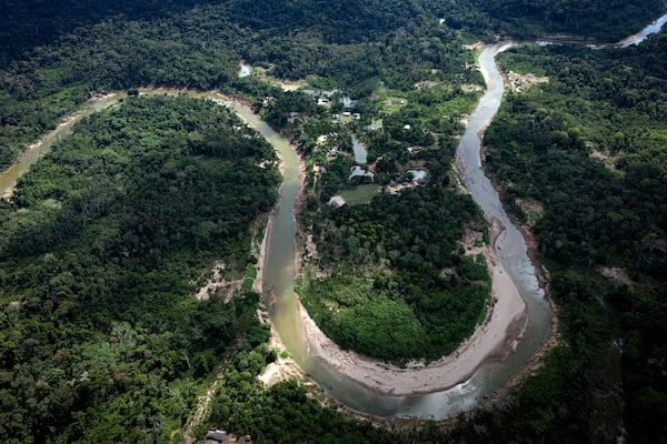 FILE - Ashaninka's territory sits along the winding Amonia River in Acre state, Brazil, June 22, 2024. (AP Photo/Jorge Saenz, File)