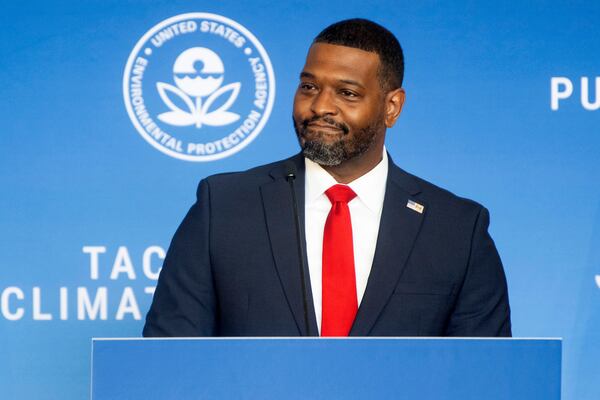 FILE - Environmental Protection Agency Administrator Michael Regan speaks at Howard University, April 25, 2024, in Washington. (AP Photo/Kevin Wolf, File)