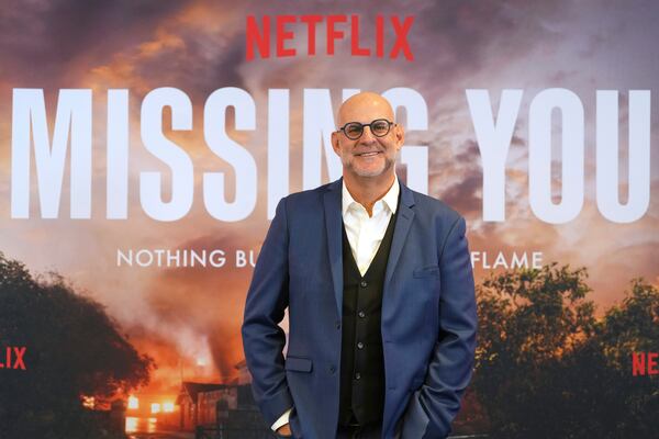 Harlan Coben poses for photographers at a photo call for the television series Missing You, Wednesday, Nov. 6, 2024, in London. (AP Photo/Kirsty Wigglesworth)