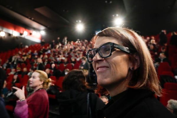 Cinematographer Bianca Cline attends the premiere of the film 'Rust' during the 32nd Camerimage International Film Festival in Torun, Poland, Wednesday, Nov. 20, 2024. (AP Photo/Czarek Sokolowski)