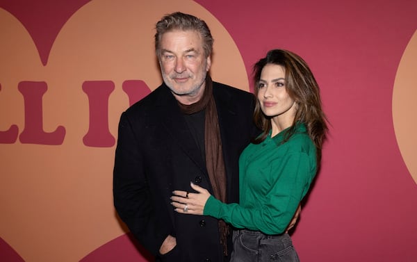 Alec Baldwin, left, Hilaria Baldwin attend a gala performance of "All In: Comedy About Love by Simon Rich" at the Hudson Theatre on Monday, Dec. 16, 2024, in New York. (Photo by CJ Rivera/Invision/AP)