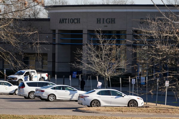 Antioch High School is seen Thursday, Jan. 23, 2025, in Nashville, Tenn. (AP Photo/George Walker IV)