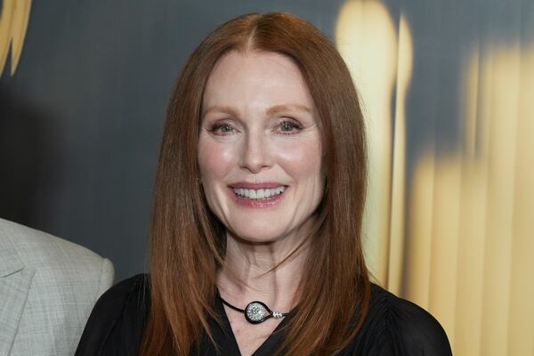 Julianne Moore arrives at the 15th Governors Awards on Sunday, Nov. 17, 2024, at The Ray Dolby Ballroom in Los Angeles. (Photo by Jordan Strauss/Invision/AP)