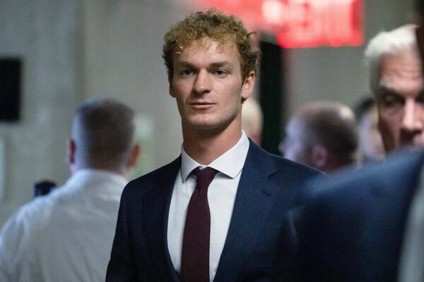 Daniel Penny arrives at the court after break in New York, Monday, Nov. 18, 2024. (AP Photo/Yuki Iwamura)