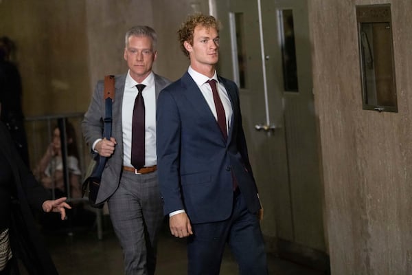 Daniel Penny leaves courtroom for a lunch break in New York, Tuesday, Dec. 3, 2024. (AP Photo/Yuki Iwamura)