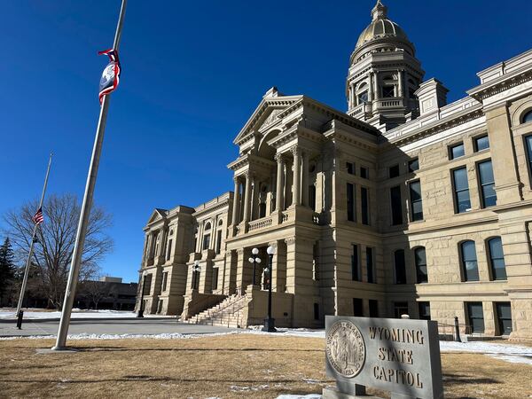 The Wyoming Capitol, where Freedom Caucus lawmakers have taken control of the state House of Representatives, is seen Monday, Jan. 13, 2025, in Cheyenne, Wyo. (AP Photo/Mead Gruver)