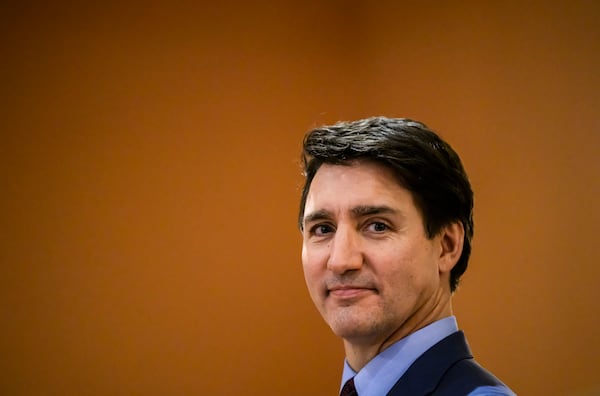 FILE - Canadian Prime Minister Justin Trudeau looks on at the start of a cabinet swearing in ceremony for Dominic LeBlanc, not shown, who will be sworn in as Finance Minister, at Rideau Hall in Ottawa, Ontario, Monday, Dec. 16, 2024. (Justin Tang/The Canadian Press via AP, File)