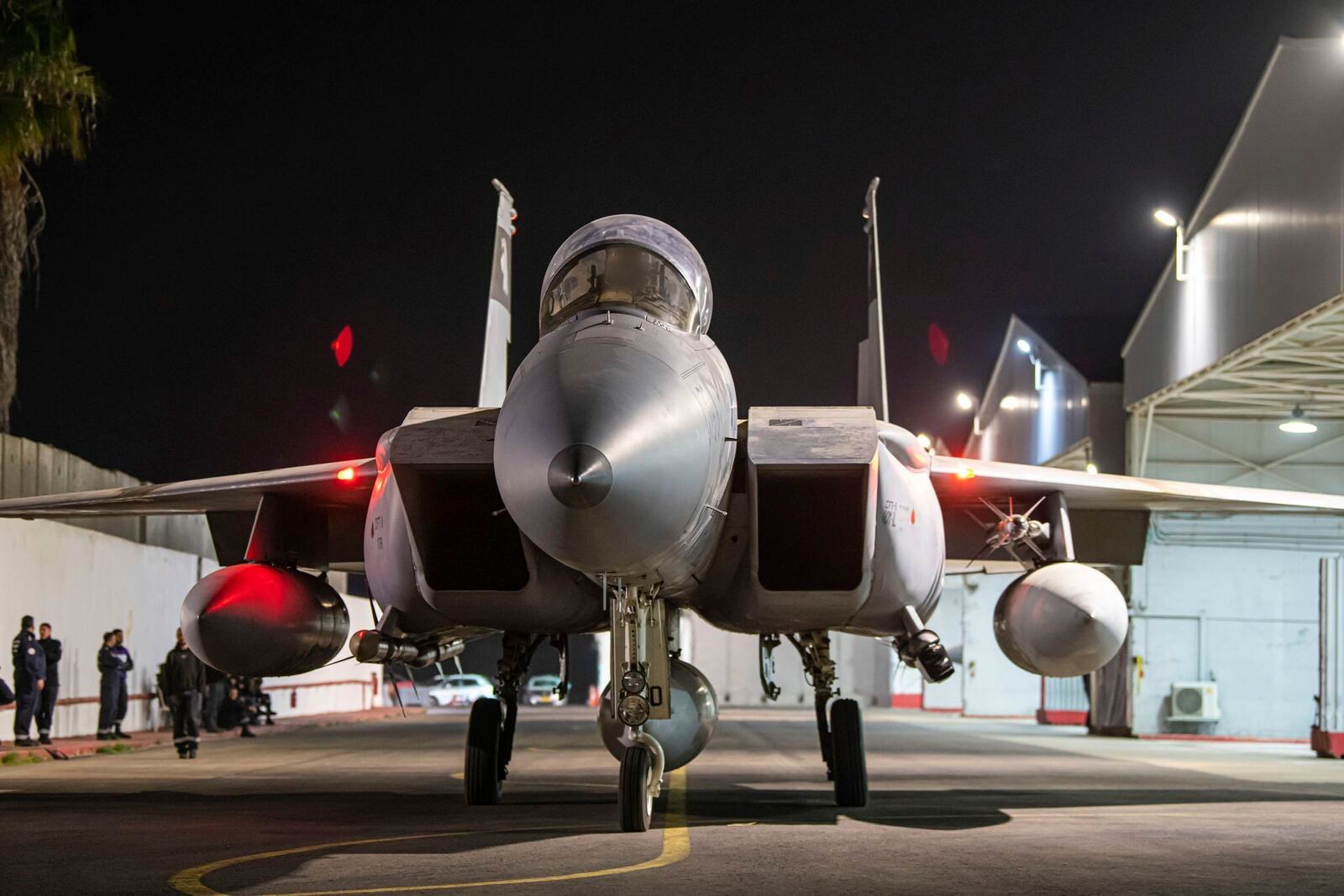 In this photo provided by the Israeli army, armed Israeli Air Force planes depart from an unknown location to attack Iran, Saturday, Oct. 26, 2024. (Israeli Army via AP)