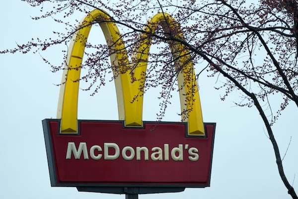 FILE - A McDonald's sign is seen, March 14, 2024, in Wheeling, Ill. (AP Photo/Nam Y. Huh, File)