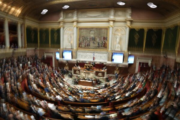 Lawmakers listen to French Prime Minister Francois Bayrou delivering his general policy speech, Tuesday, Jan. 14, 2025 at the National Assembly in Paris. (AP Photo/Thibault Camus)