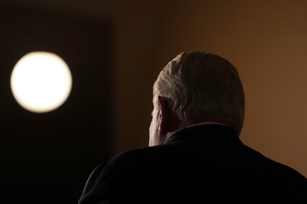 Ontario Premier Doug Ford speaks to the media at the Ontario Legislature, in Toronto, on Wednesday, Dec. 11, 2024. (Chris Young/The Canadian Press via AP)