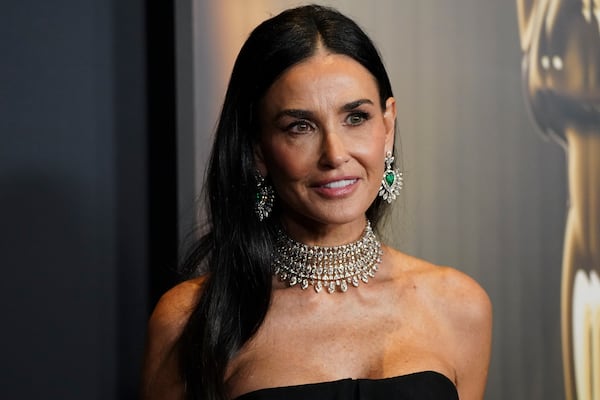 Demi Moore arrives at the 15th Governors Awards on Sunday, Nov. 17, 2024, at The Ray Dolby Ballroom in Los Angeles. (Photo by Jordan Strauss/Invision/AP)