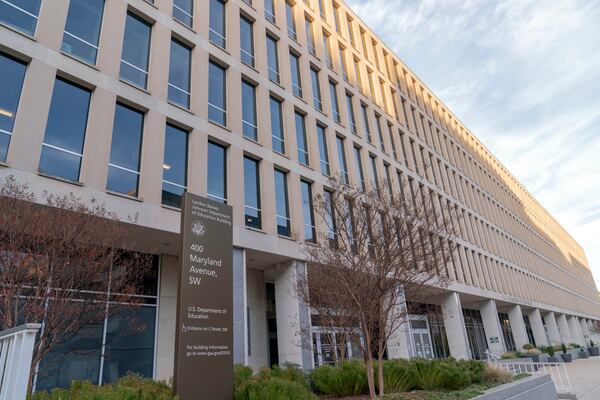 FILE - The U.S. Department of Education building is seen in Washington, Nov. 18, 2024. (AP Photo/Jose Luis Magana, File)