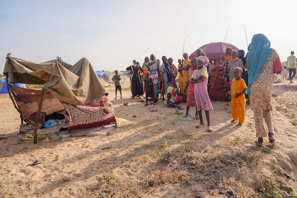 Sudanese refugees arrive in Acre, Chad, Sunday, Oct 6. 2024. (AP Photo/Sam Mednick)