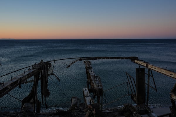 A beach front home destroyed by the Palisades Fire is seen in Malibu, Calif., Wednesday, Jan. 15, 2025. (AP Photo/Jae C. Hong)