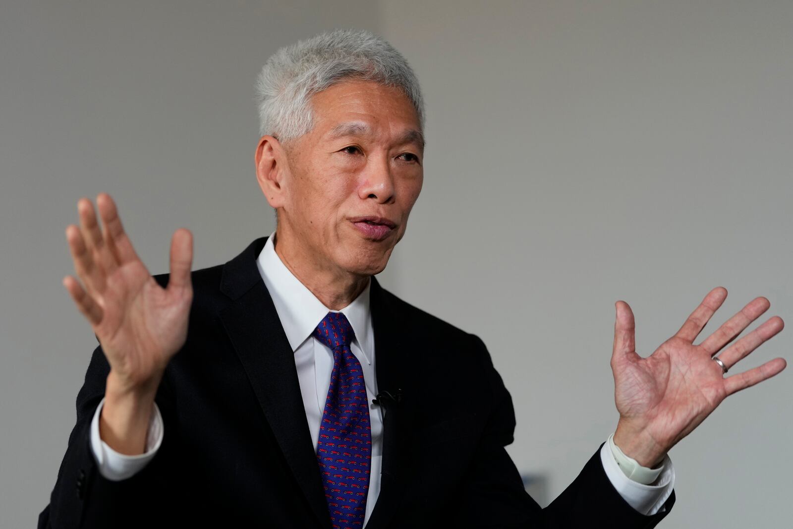 Lee Hsien Yang, who has been granted political asylum in the UK from what he called persecution in Singapore, as he is interviewed by Associated Press in London, Monday, Oct. 28, 2024. (AP Photo/Kirsty Wigglesworth)